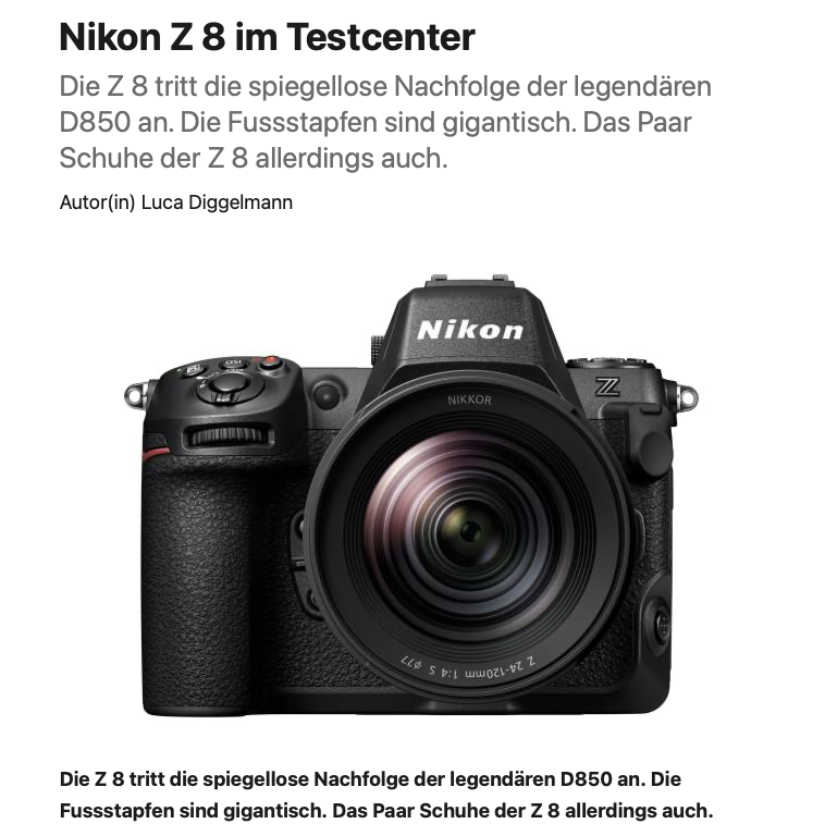 Nikon Z 8 review article